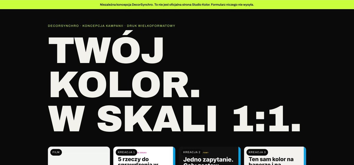 Koncepcja dla druku wielkoformatowego