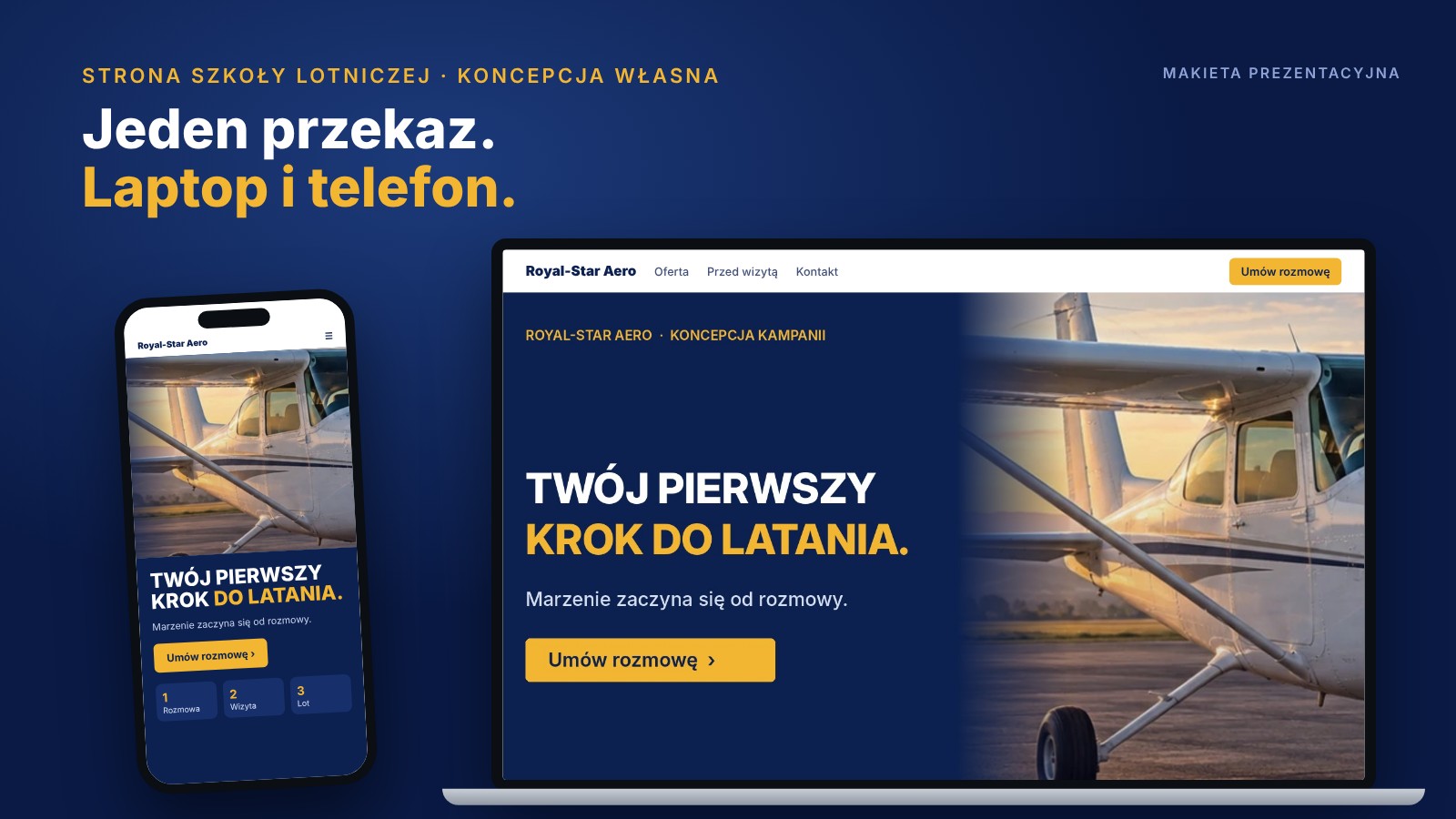 Baner szkoły lotniczej